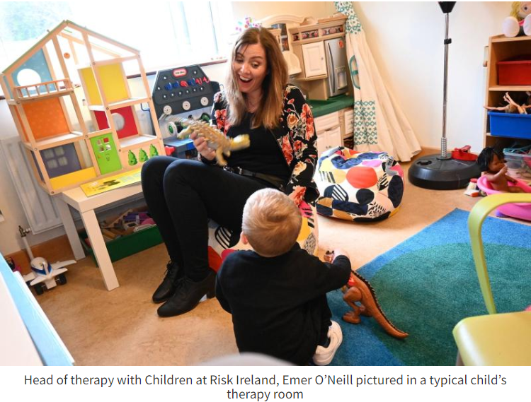 Emer O’Neill pictured in a typical child’s therapy room